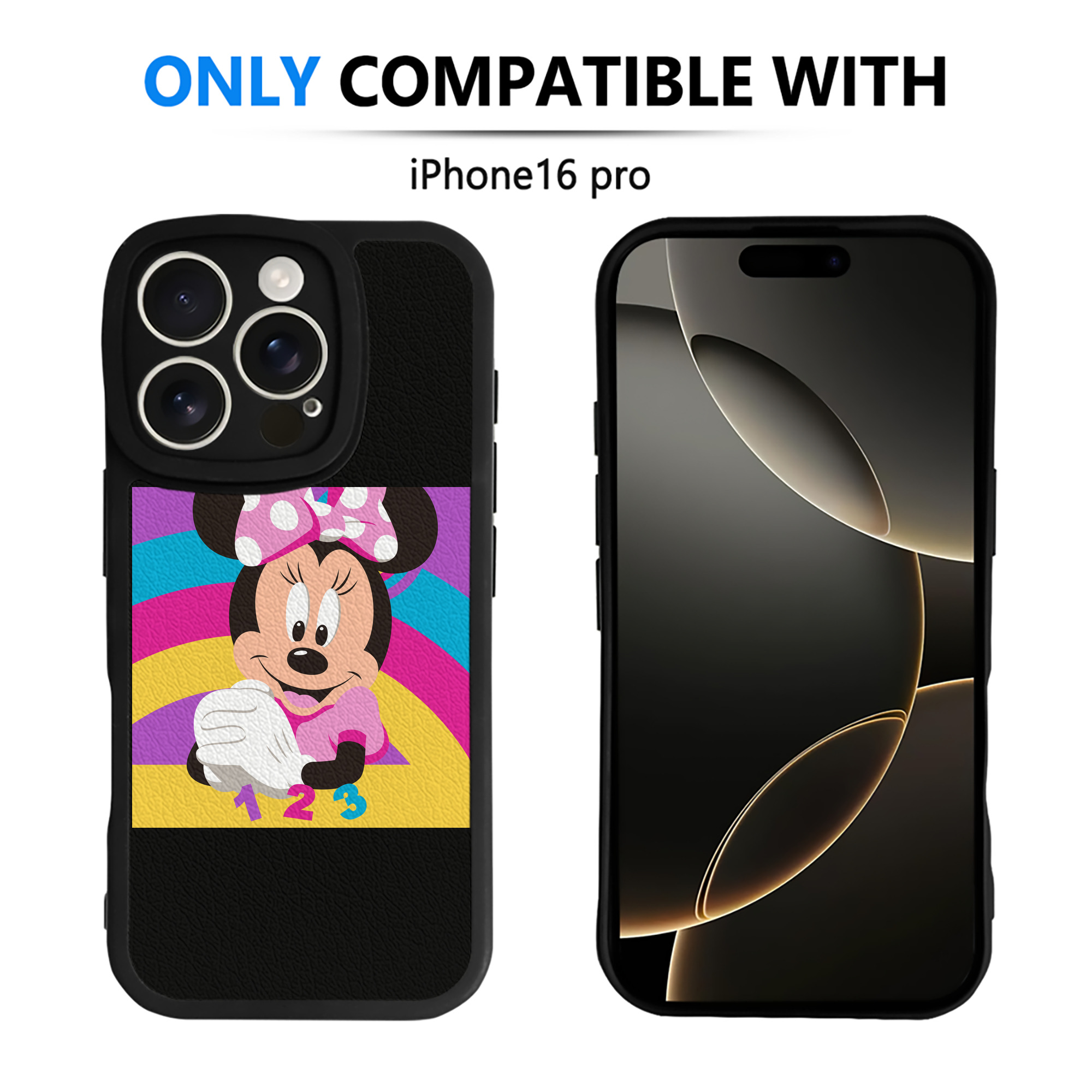 （画像用） ミッキーマウス Mickey Mouse 【iPhone 16シリーズ対応】シリコンスマホケース（レザー調） 材質：シリコン